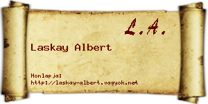 Laskay Albert névjegykártya