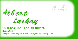 albert laskay business card